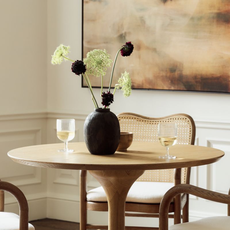 Nero 60" Natural Wood Oval Bistro Dining Table - image 3 of 11